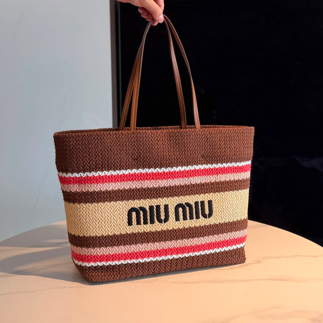 "mi mi" Woven Beach Bag