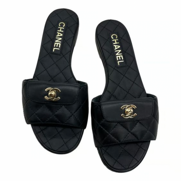 "CC" Luxury Slides Schwarz