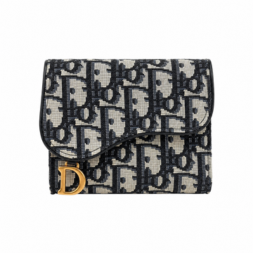 "D" Oblique Compact Wallet