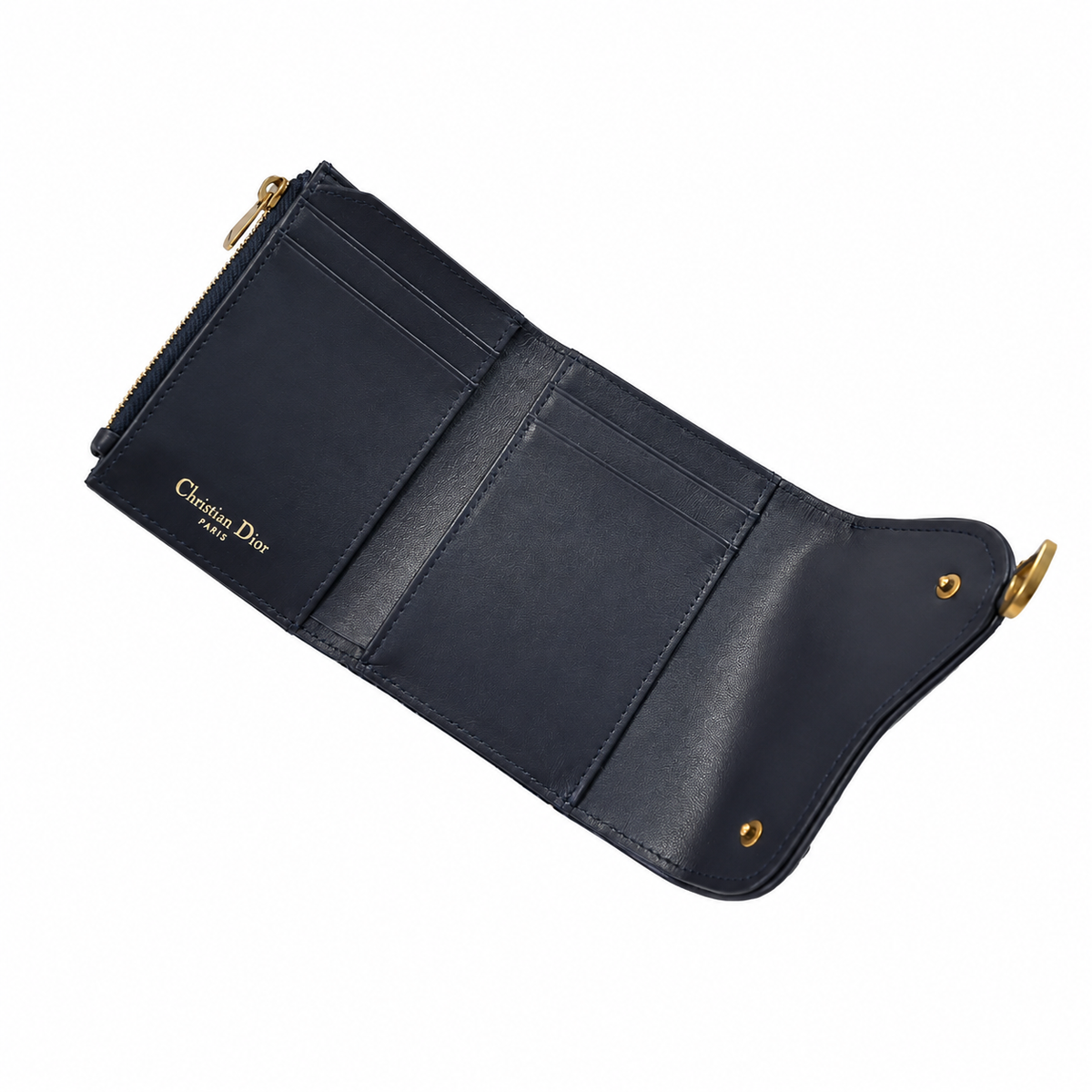 "D" Oblique Compact Wallet