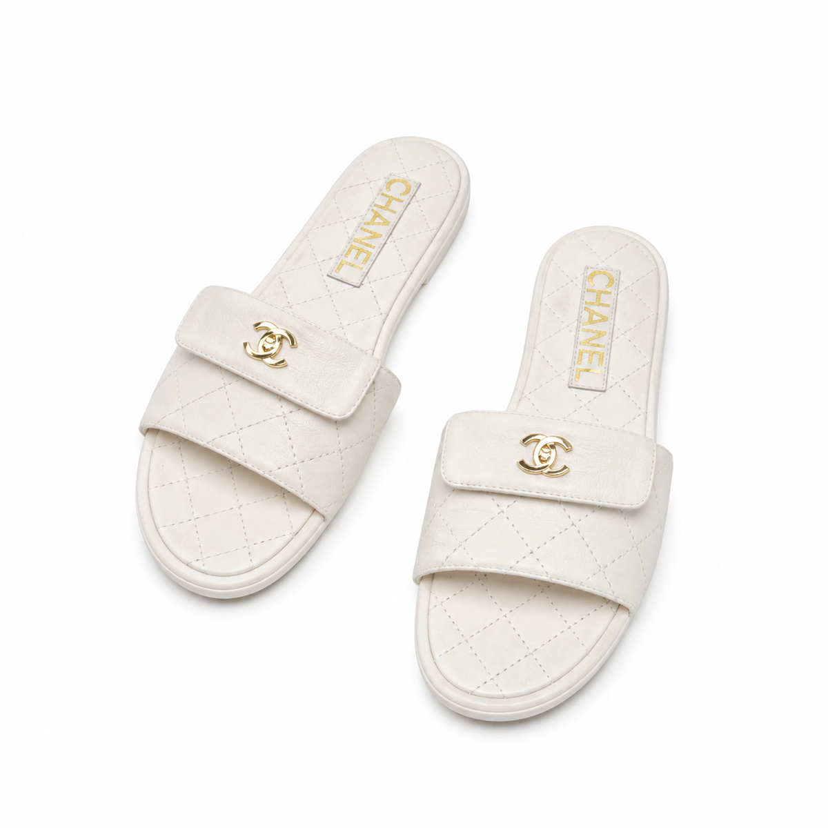 "CC" Luxury Slides Schwarz