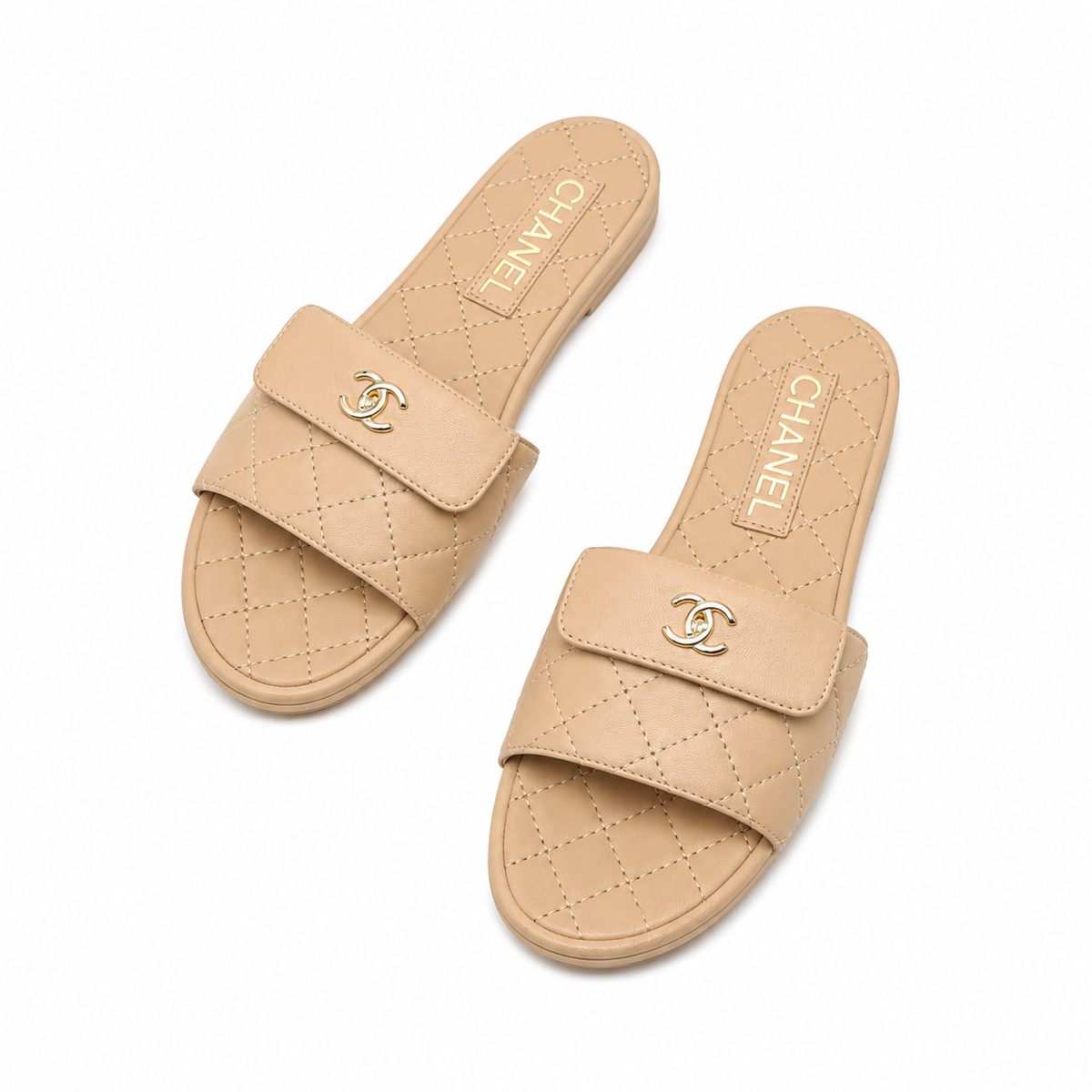 "CC" Luxury Slides Schwarz
