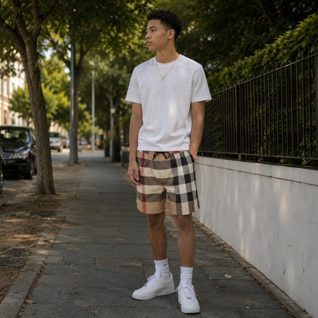 "BERRY" Summer Shorts Beige