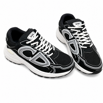 „D“ B30 Sneaker – Schwarz/Weiß