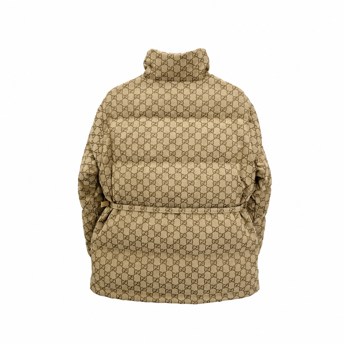 "GG" Monogram Belted Puffer Jacket