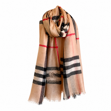 "BB" Check Scarf