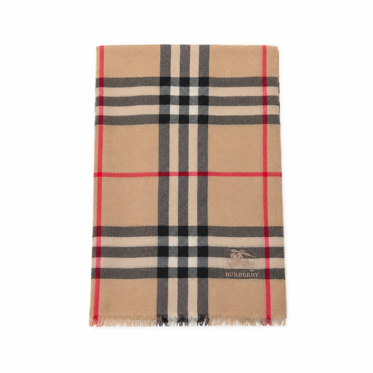 "BB" Check Scarf