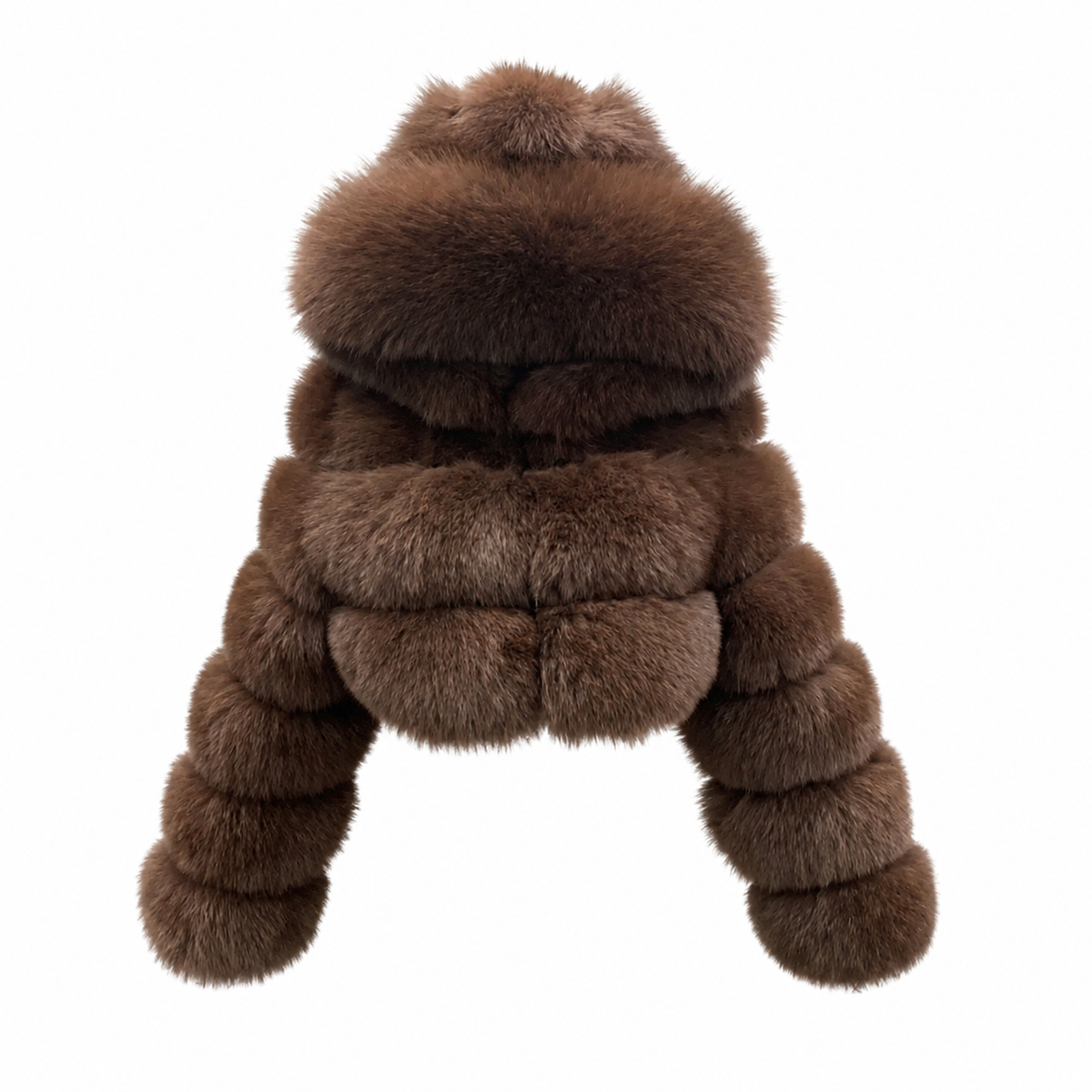 Luxe Hooded Fur Look Jacket