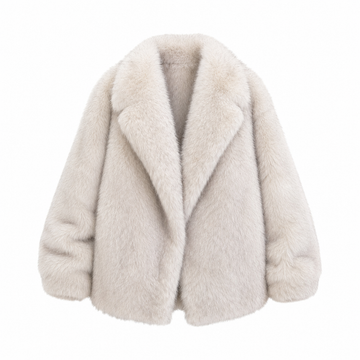 Luxe Fur Look Blazer Jacket