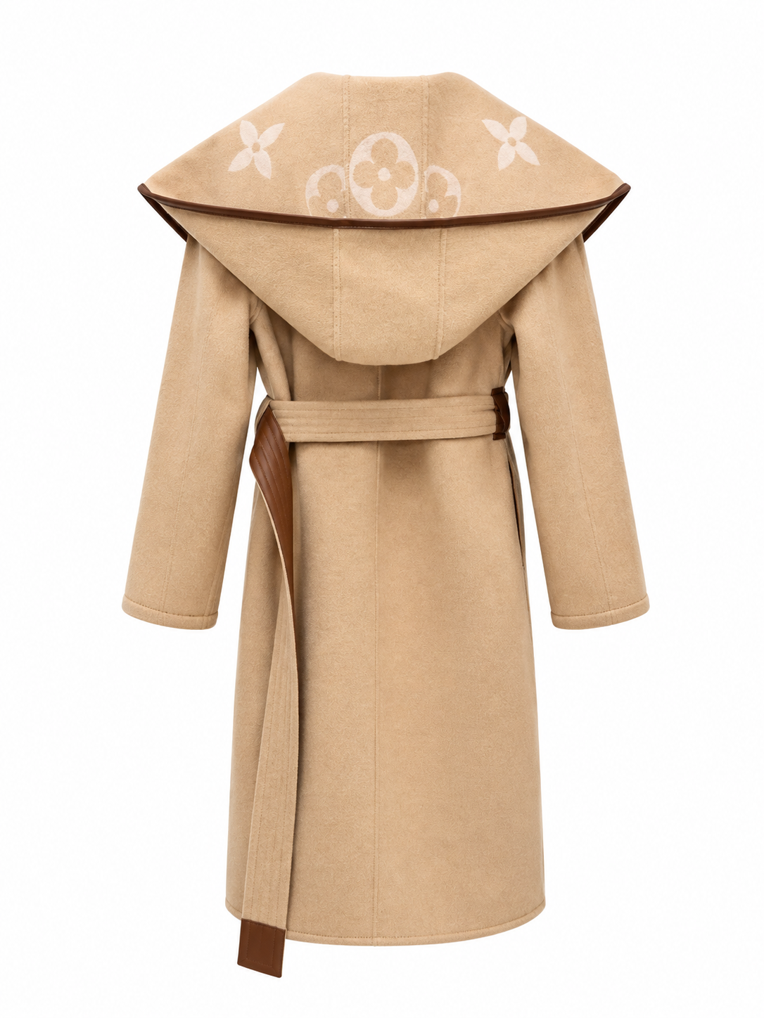 "LV" Monogram Belted Wrap Coat