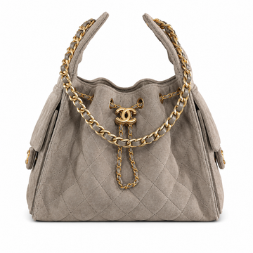 "CC" Quilted Bucket Bag