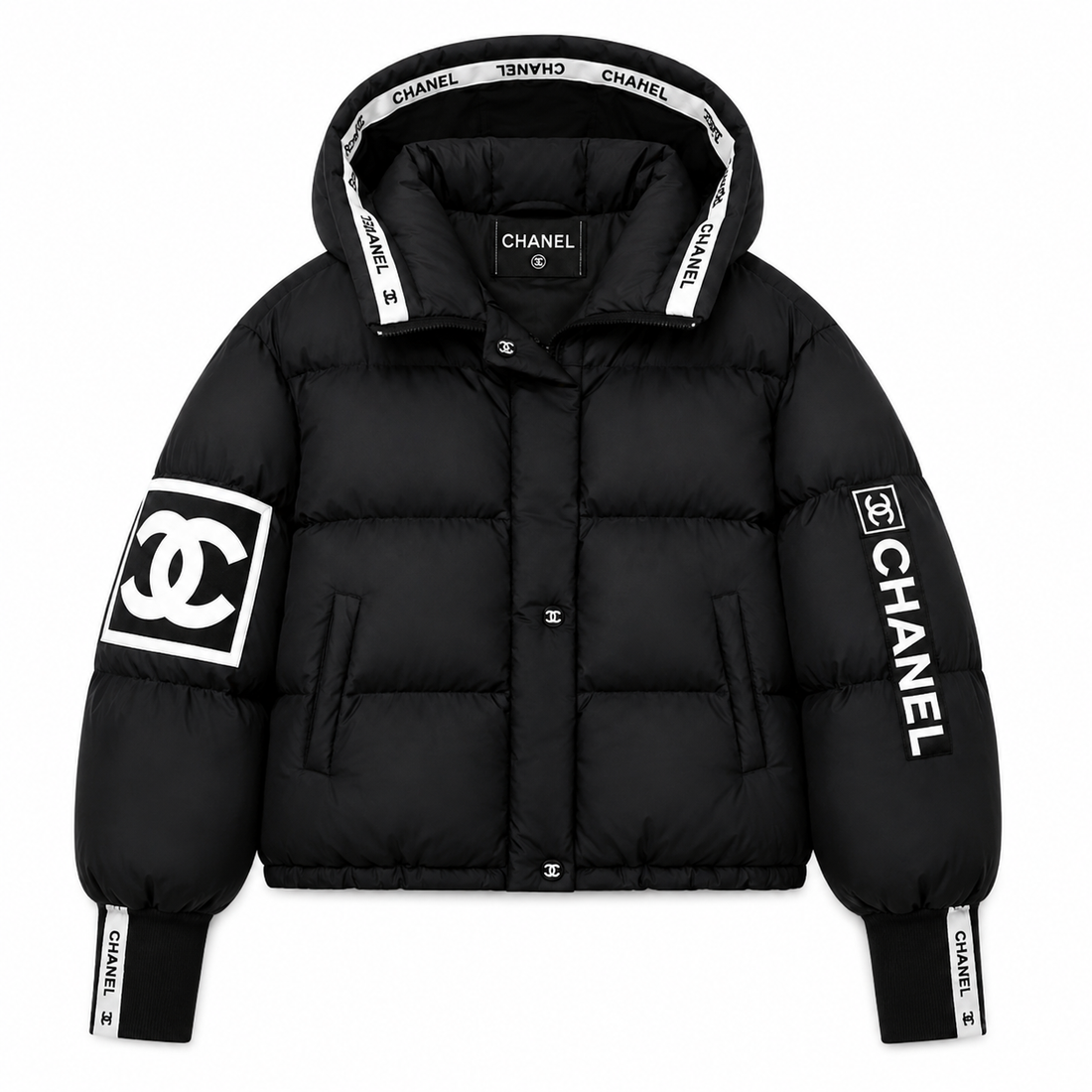 „CC“ Hooded Puffer Jacke