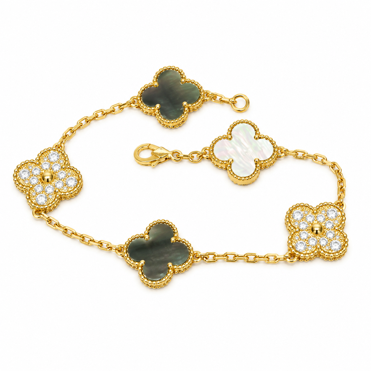 "VC" Clover Crystal Bracelet
