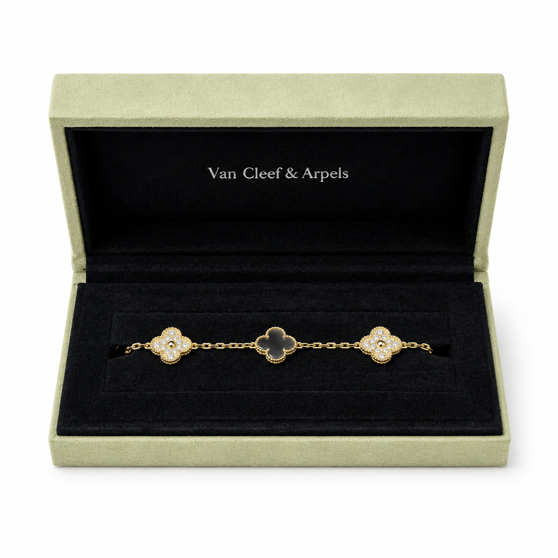 "VC" Clover Crystal Bracelet