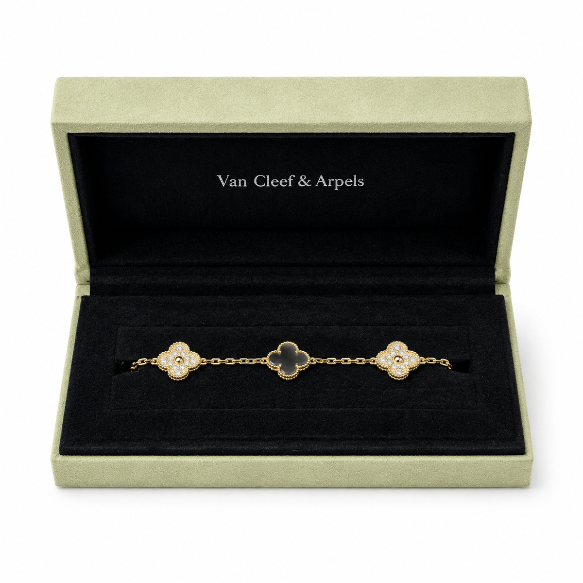 "VC" Clover Crystal Bracelet
