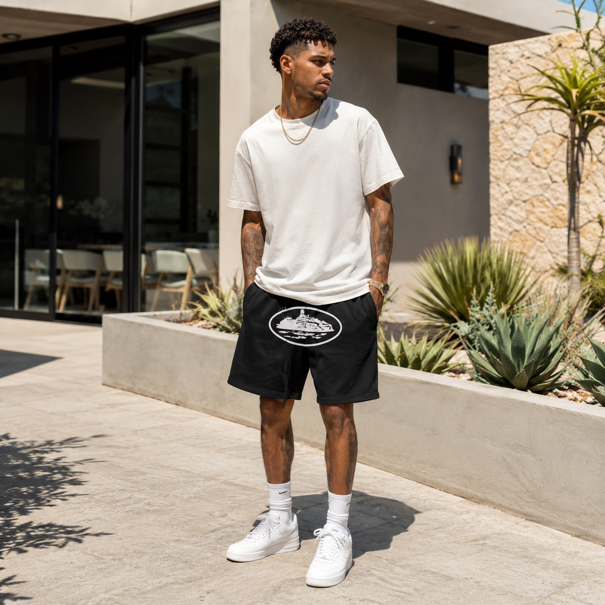 "CORTZ" Graphic Sweat Shorts