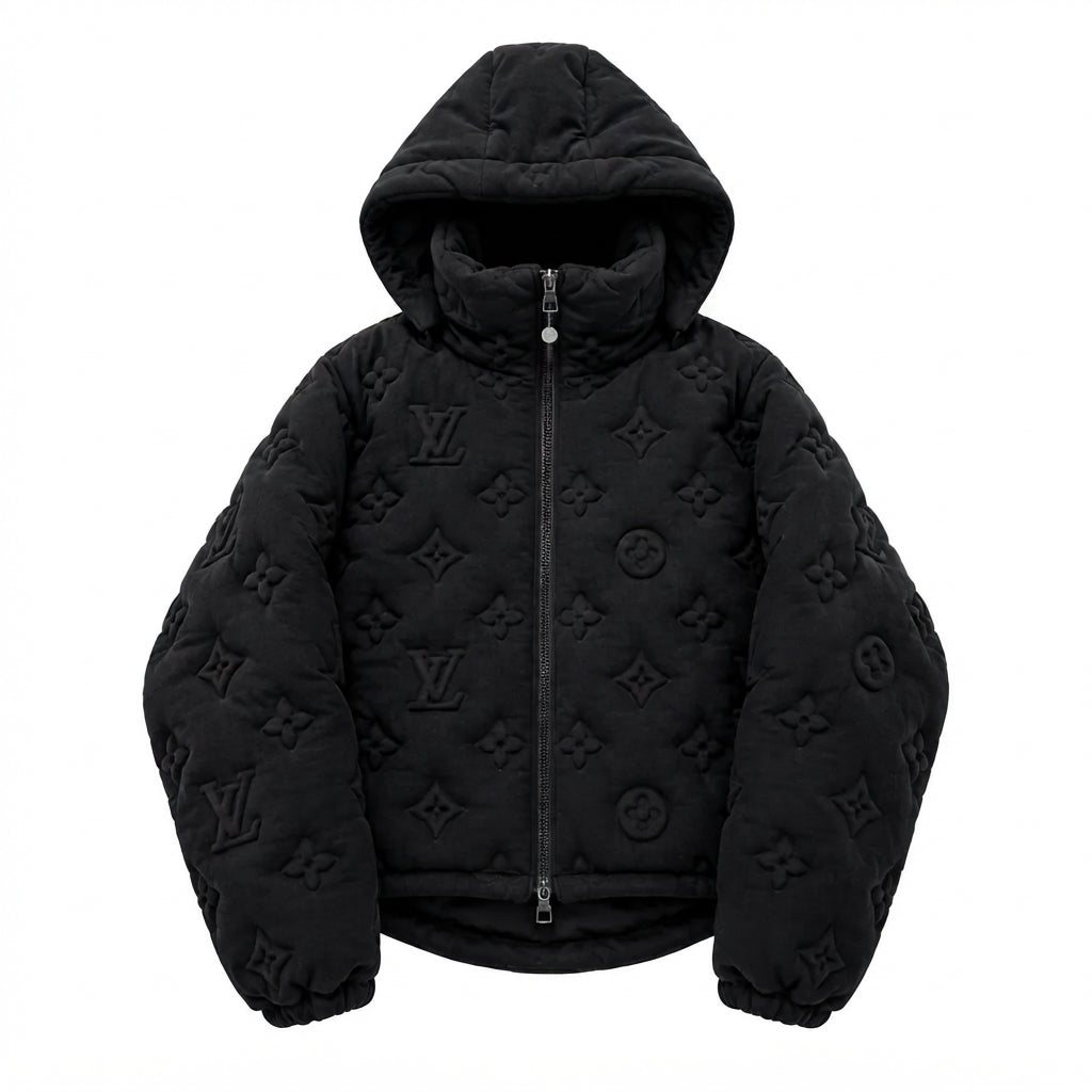 „LV“  Puffer Coat Schwarz
