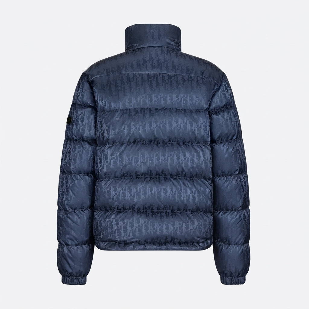 „D“ Puffer Down Jacke Marinblau