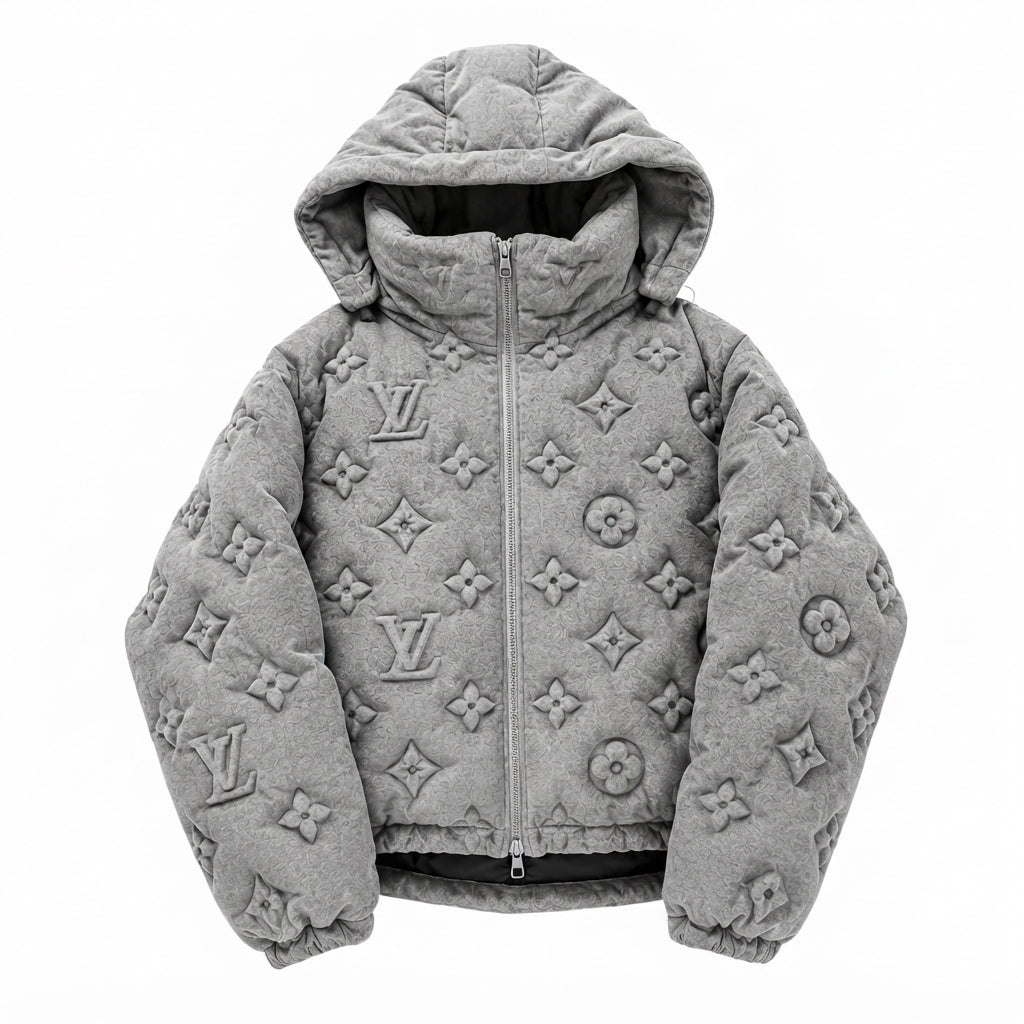 „LV“  Puffer Coat Grau