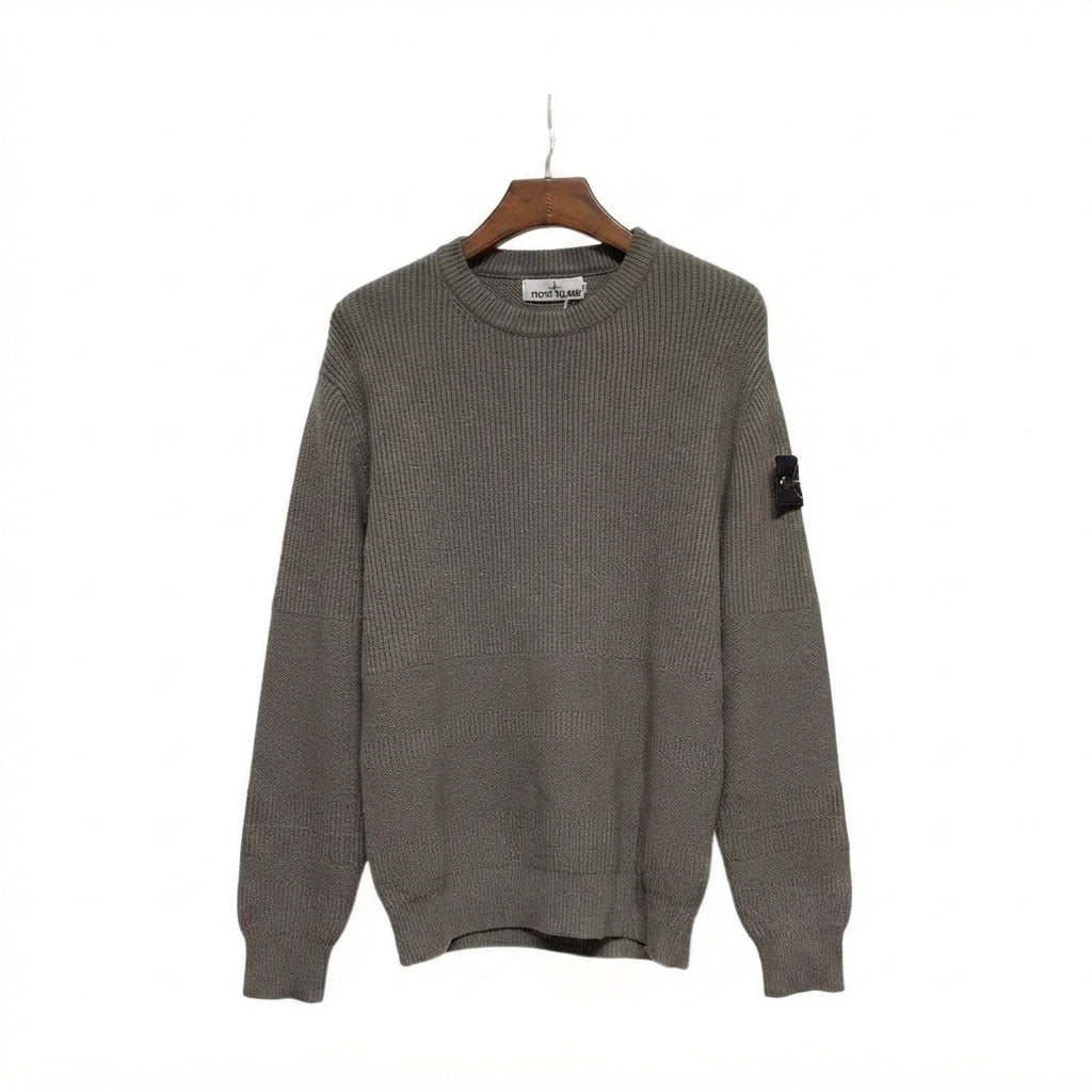 „St I“ Ribbed Knit Crewneck