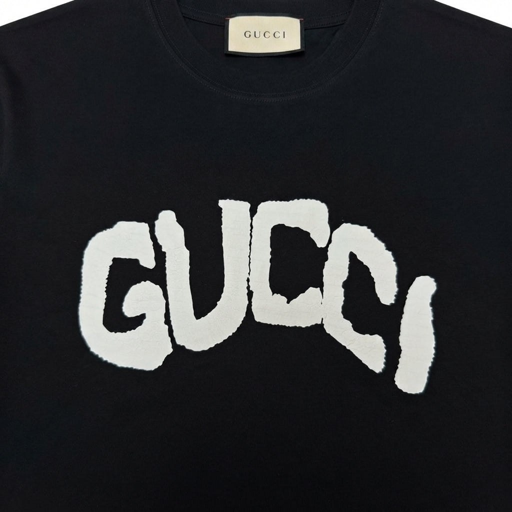 „GG“ Curved Print T-Shirt