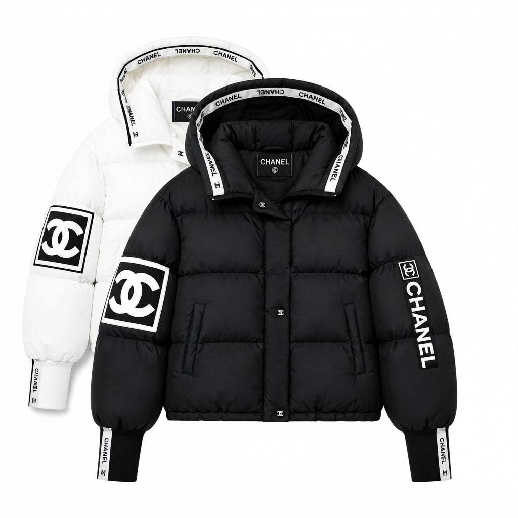 „CC“ Hooded Puffer Jacke