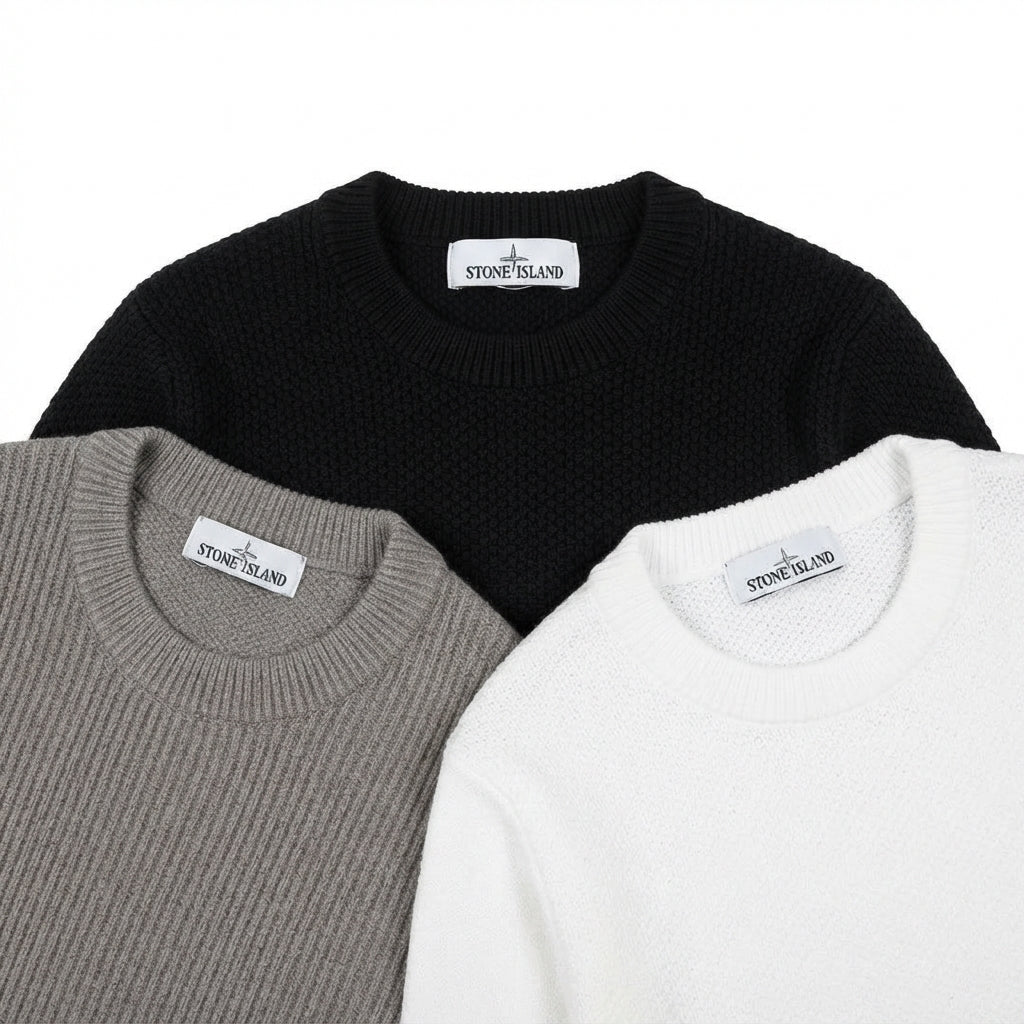 „St I“ Ribbed Knit Crewneck
