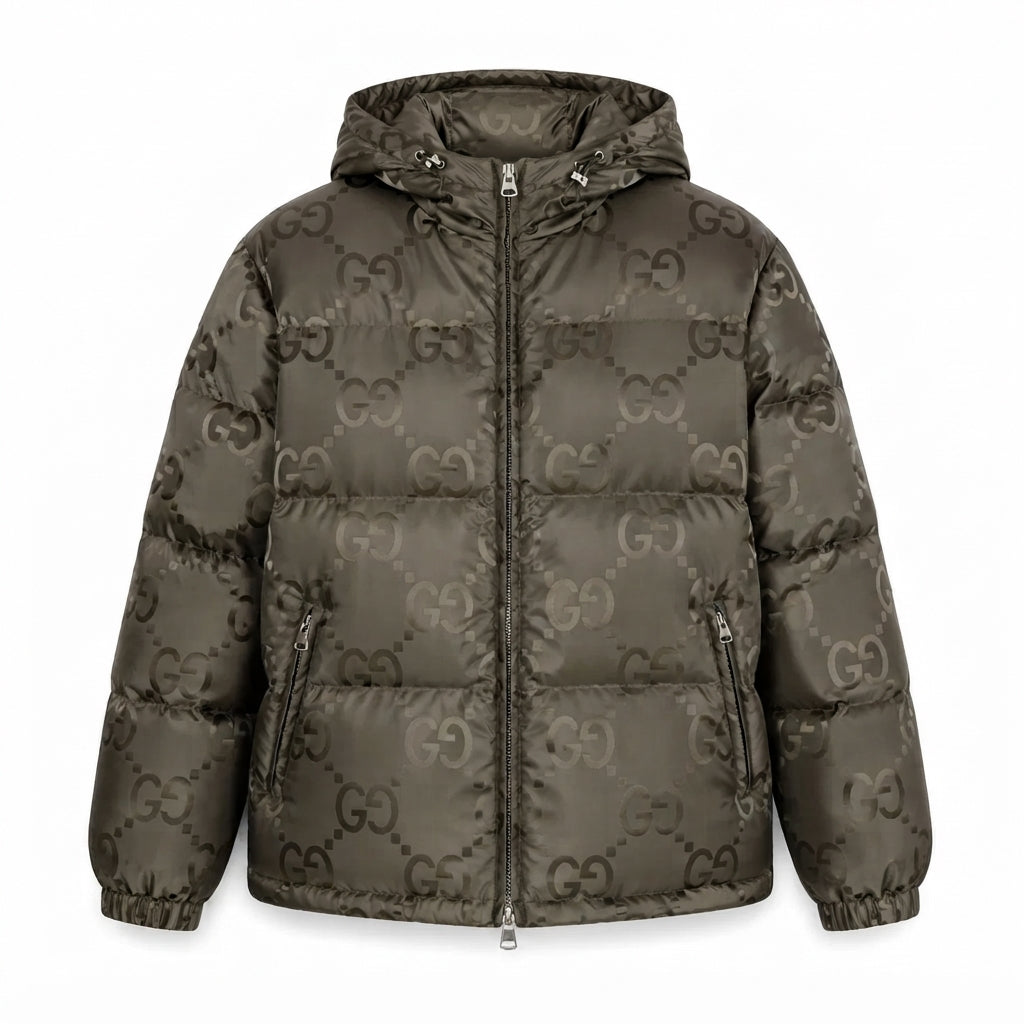 „GG“ Puffer Down Jacke Olive Lite