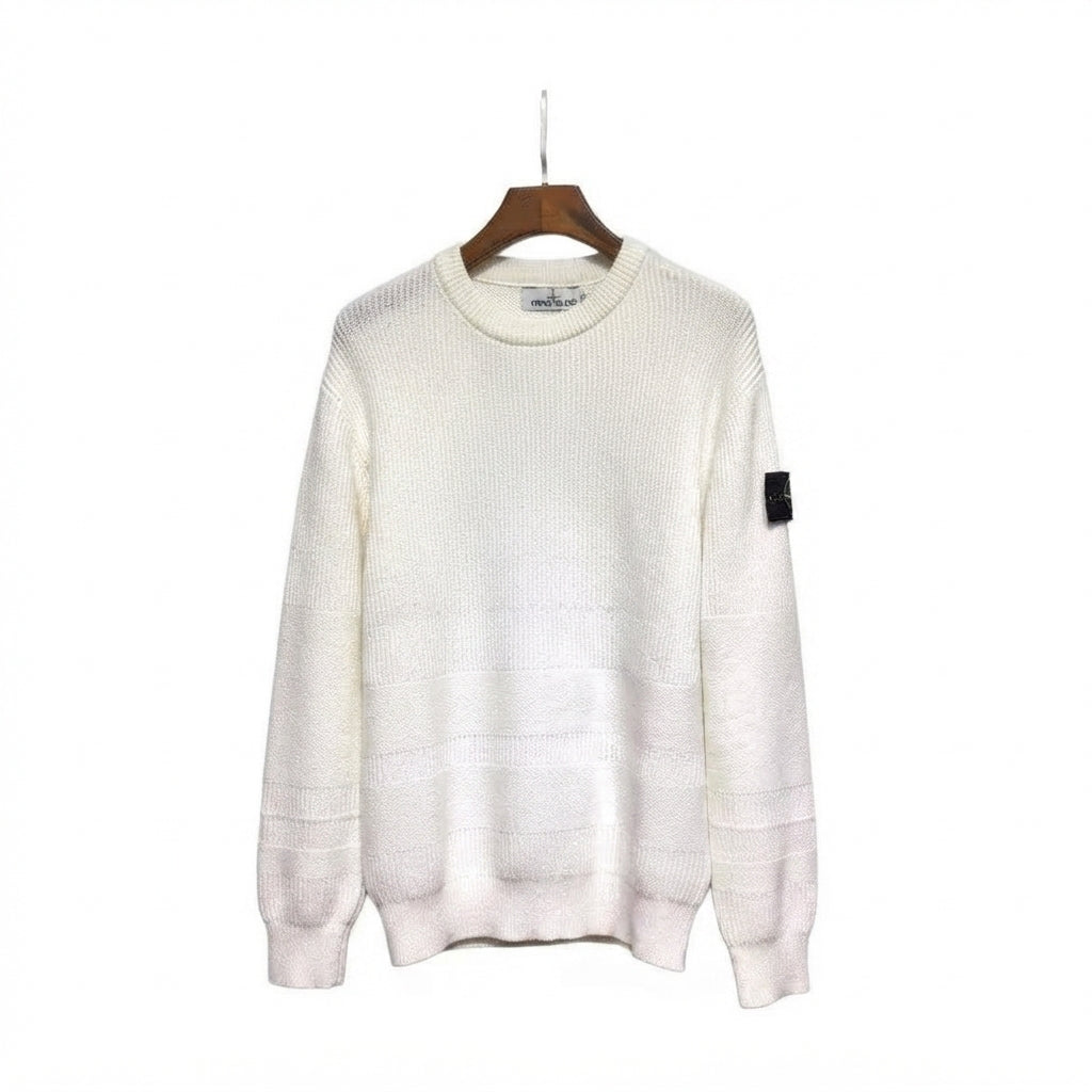 „St I“ Ribbed Knit Crewneck
