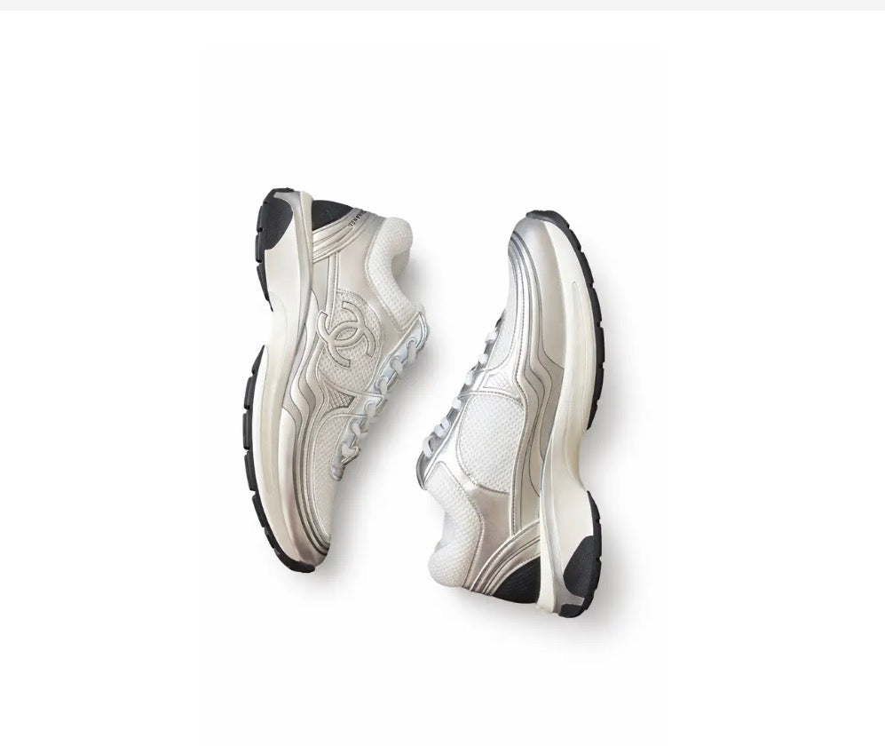 "CC" Luxury Sneaker Silber