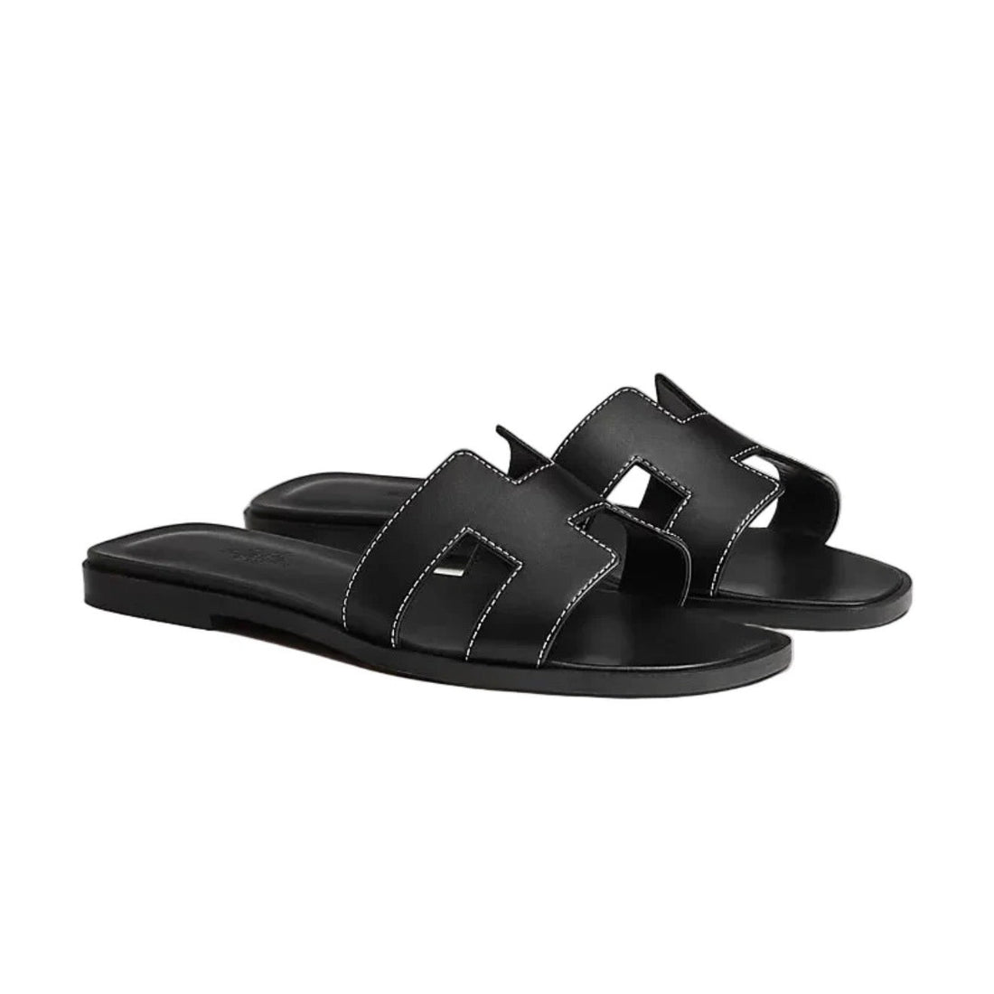 "H" Cut Leather Slides